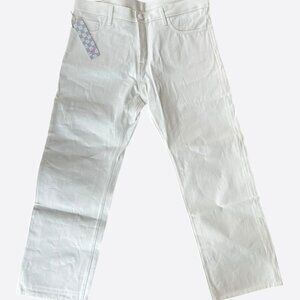 Matty Boy White Anti Promo Patch Jeans